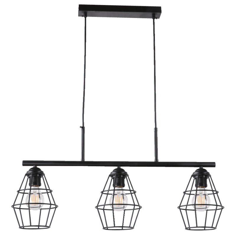 LAMP. COLGANTE NEGRO 3L E27 60W