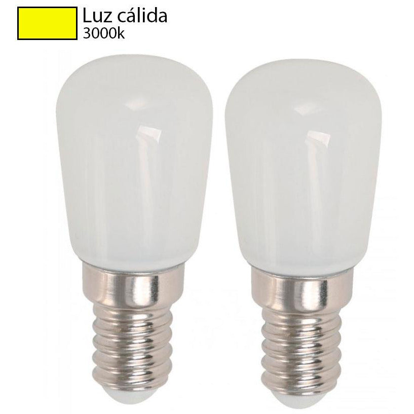 BOMBILLO LED T26 E14 2W 120V 3000K 2 PIEZAS