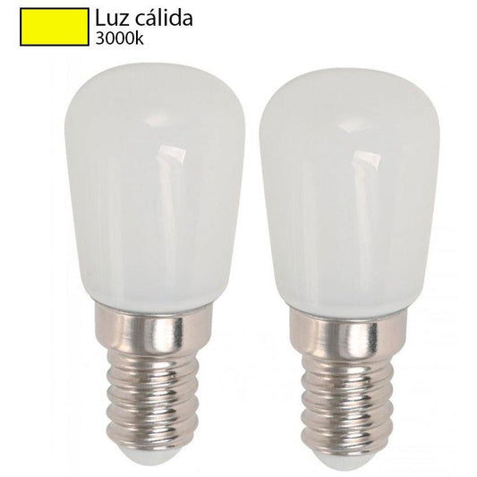 BOMBILLO LED T26 E14 2W 120V 3000K 2 PIEZAS