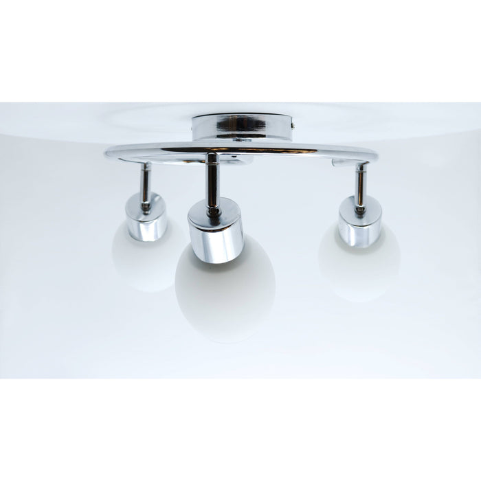 Lámpara Techo Cromo 3L E27 60W