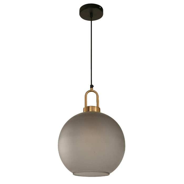 LAMP. COLGANTE NEGRO+BRONCE 1L E27 60W