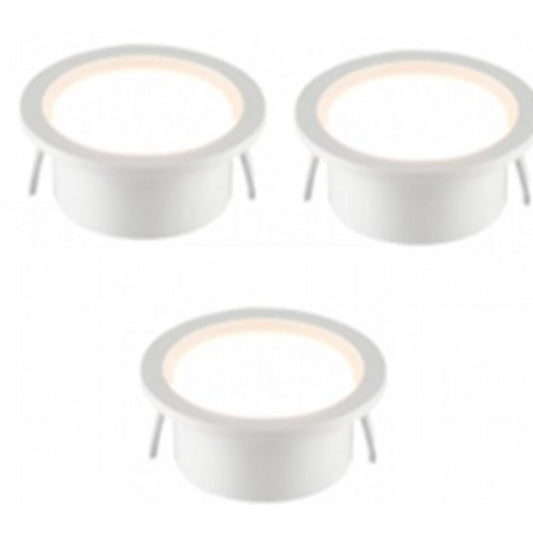 LAMP. LED DE GABINETE BLANCO 2W 100-240V 3000K 3 PIEZAS
