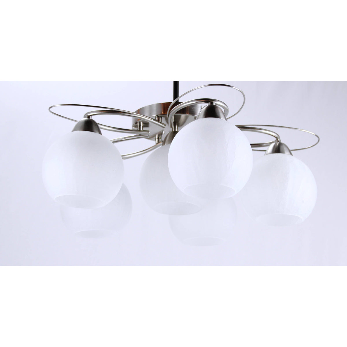LAMP. TECHO NÍQUEL SATINADO 6L E27 40W