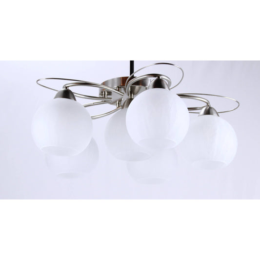 LAMP. TECHO NÍQUEL SATINADO 6L E27 40W