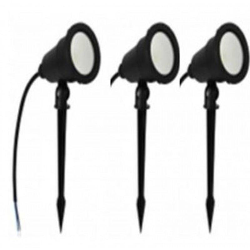 LAMP. LED EXT. ESTACA NEGRO 5W 100-240V 3000K 3 PIEZAS