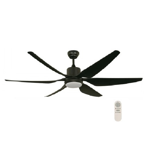 VENTILADOR LED INTELIGENTE DE TECHO 66" NEGRO 24W 3000/4000K