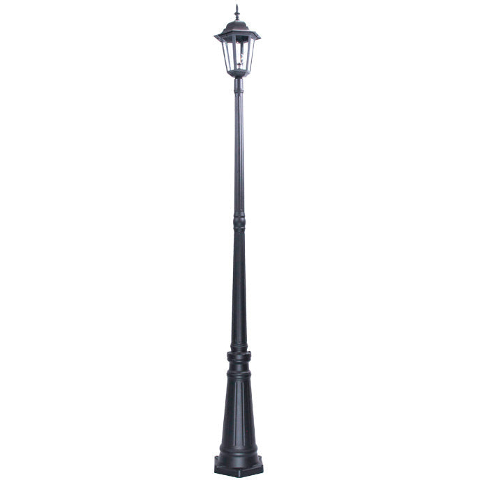 Lámpara Exterior  Poste Negro 1L E27 100W