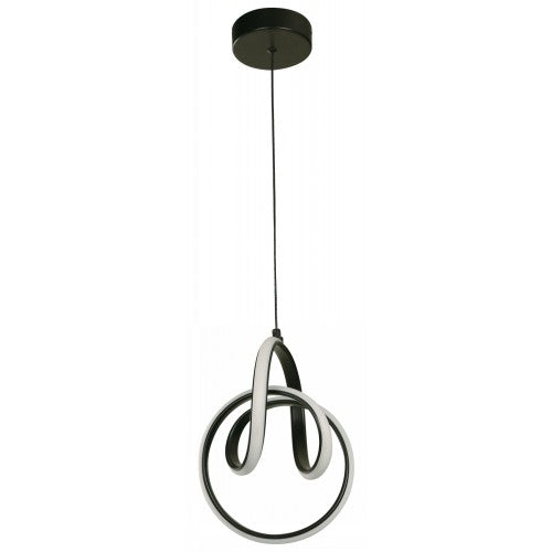 LAMP. LED COLGANTE NEGRO 16W 100-240V 3000K
