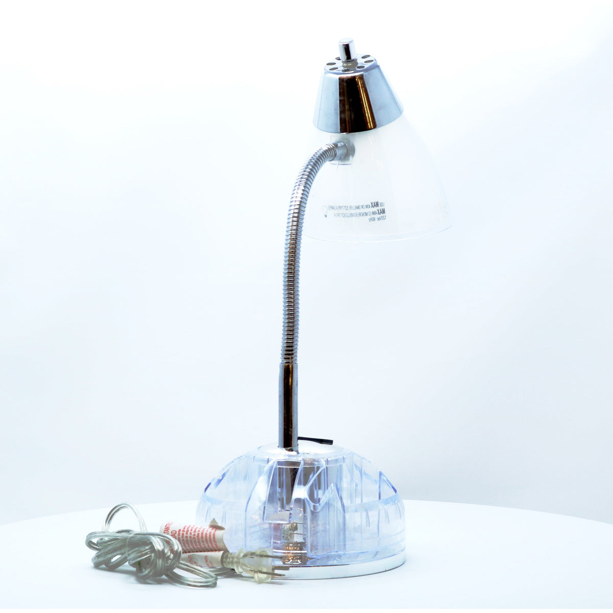 LAMP. ESCRITORIO TRANSPARENTE 1L E27 40W