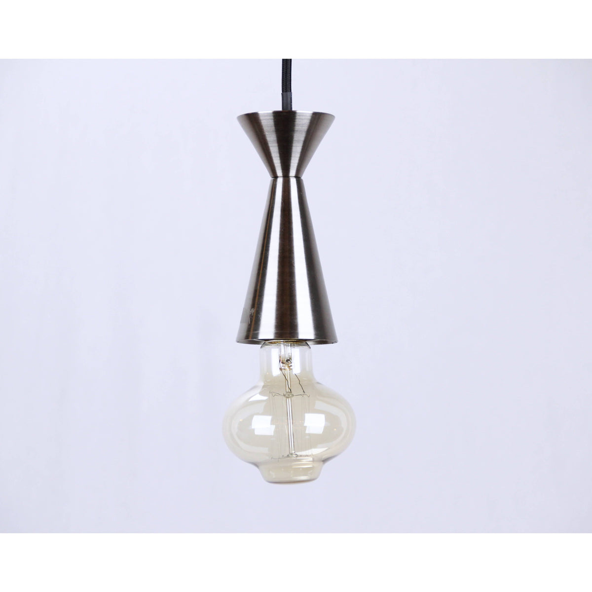 LAMP. COLGANTE NÍQUEL SATINADO 1L E27 60W