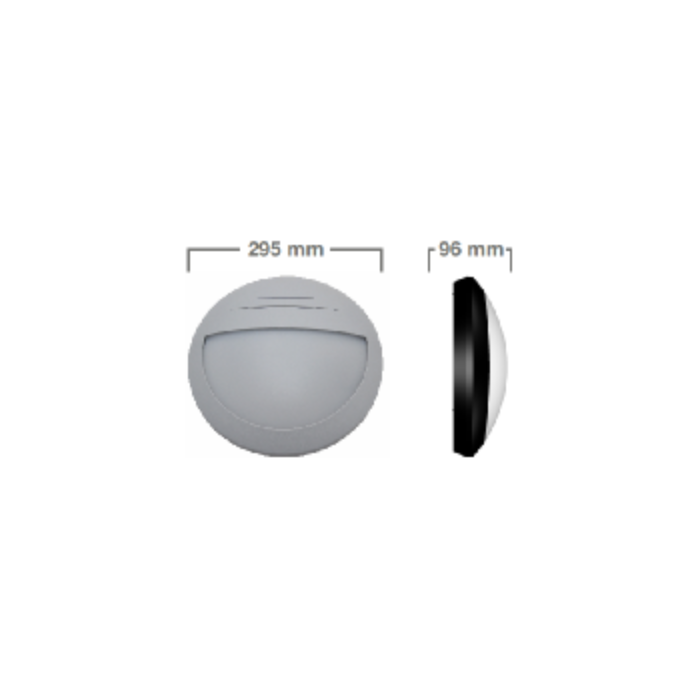 LAMP. LED PARED VAPOLETA SOFIA-RC NEGRO OPALIZADO 1L E27 26W