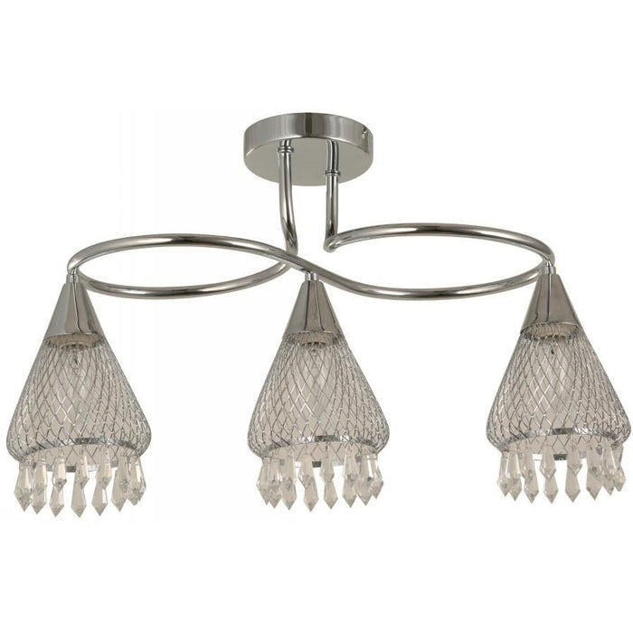 LAMP. TECHO CROMO 3L E14 40W