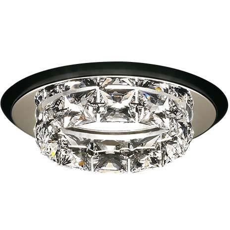 LAMP. EMPOTRABLE CRISTAL RINGLET TRIM CROMADO 1L GU5.3 35W