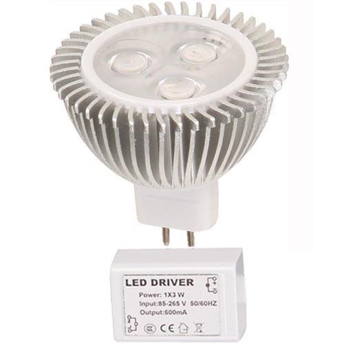 BOMBILLO LED MR16 G5.3 3W 120V 2700K TRANSFORMADOR ELECTRÓNICO INCLUIDO