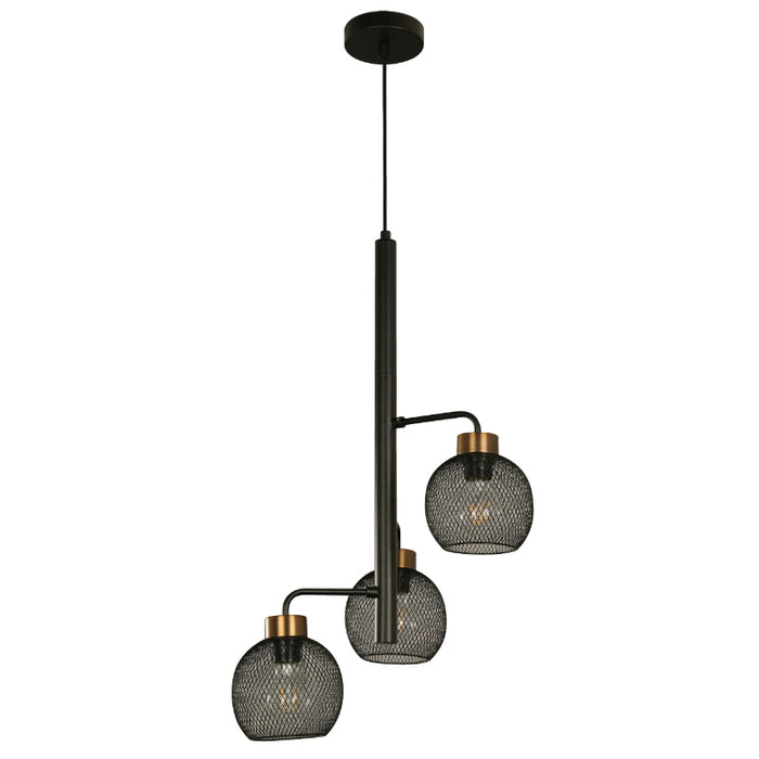 LAMP. COLGANTE NEGRO 3L E27 40W (CONVERTIBLE)