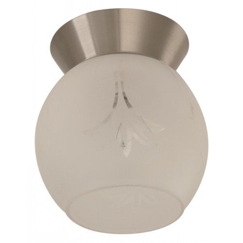 LAMP. TECHO NIQUEL SATINADO 1L E27 60W