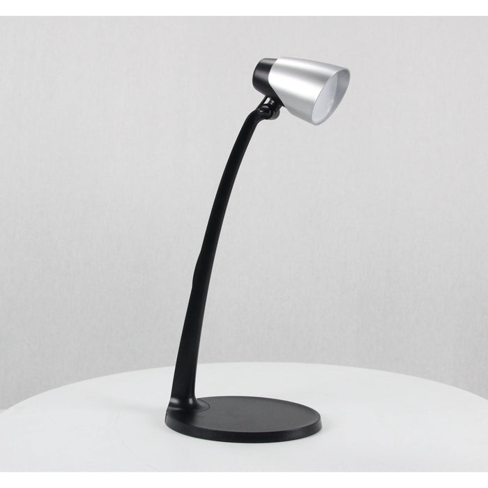 LAMP. LED ESCRITORIO NEGRO Y PLATEADO 1L 3W 100-240V 6500K