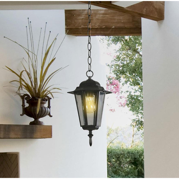 LAMP. EXT. COLGANTE NEGRO 1L E27 100W (CONVERTIBLE)