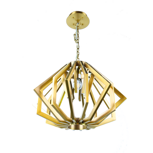 LAMP. COLGANTE DORADO 1L E27 60W