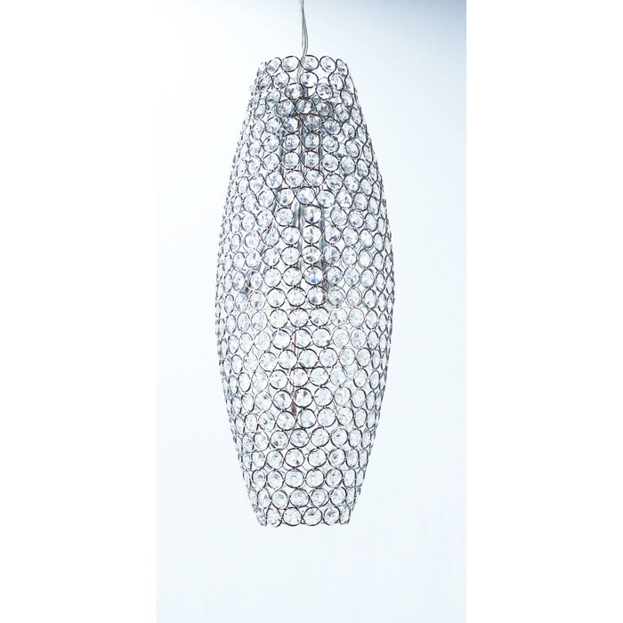 LAMP. COLGANTE CRISTAL CROMO 4L G9 40W