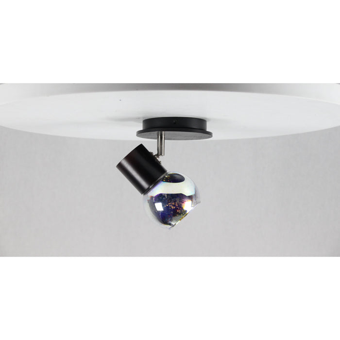 LAMP. TECHO REFLECTORA NÍQUEL SATINADO Y WENGE 1L E27 40W