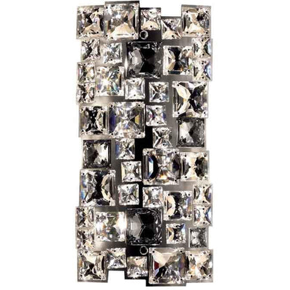LAMP. PARED CRISTAL MOSAIX PLATEADO 2L G9 25W