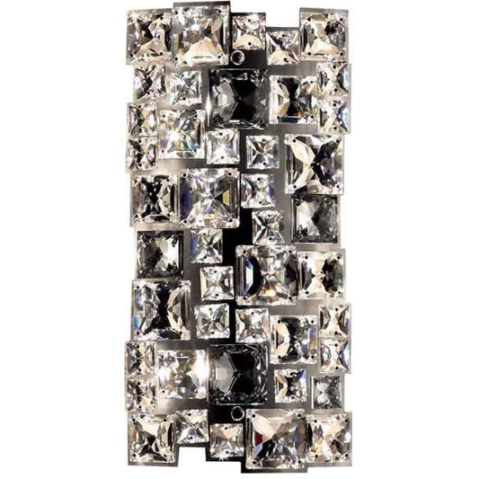 LAMP. PARED CRISTAL MOSAIX PLATEADO 2L G9 25W
