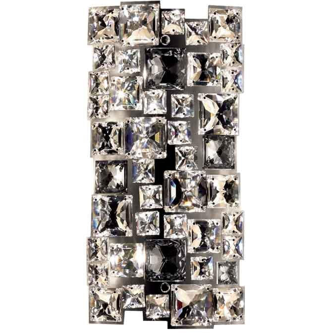 LAMP. PARED CRISTAL MOSAIX PLATEADO 2L G9 25W