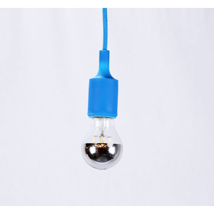 LAMP. COLGANTE AZUL 1L E27 60W