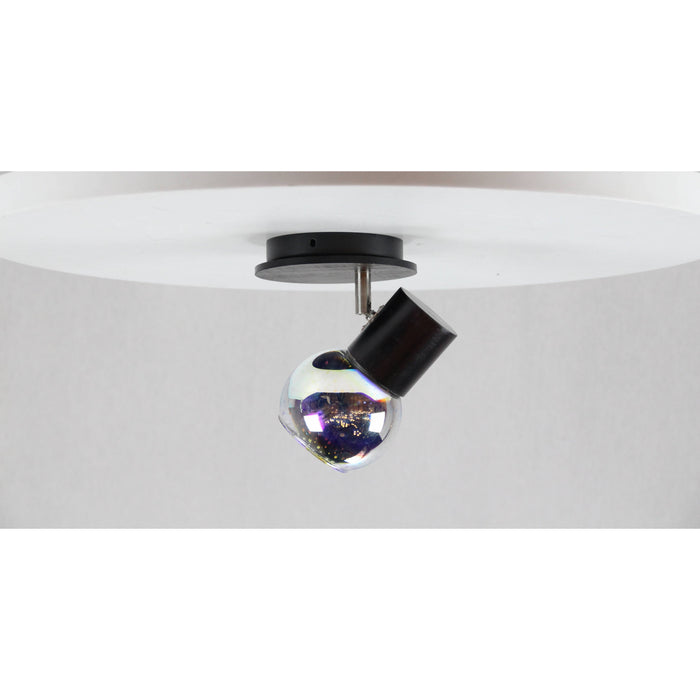 LAMP. TECHO REFLECTORA NÍQUEL SATINADO Y WENGE 1L E27 40W