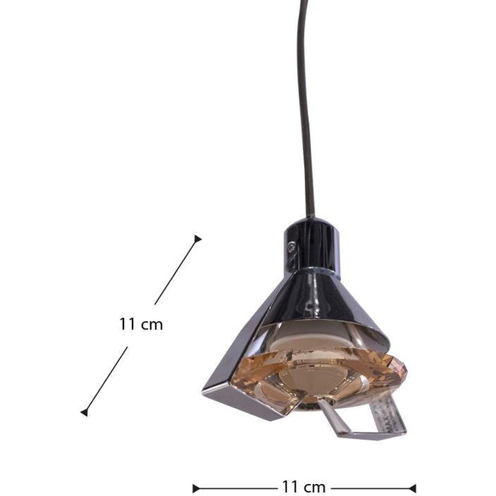 LAMP. COLGANTE ATLAS SELECT MOON CROMADO 1L GZ10 50W
