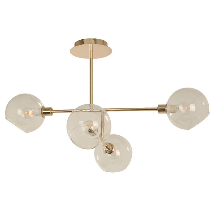 LAMP. TECHO DORADO FRANCÉS 4L E14 40W