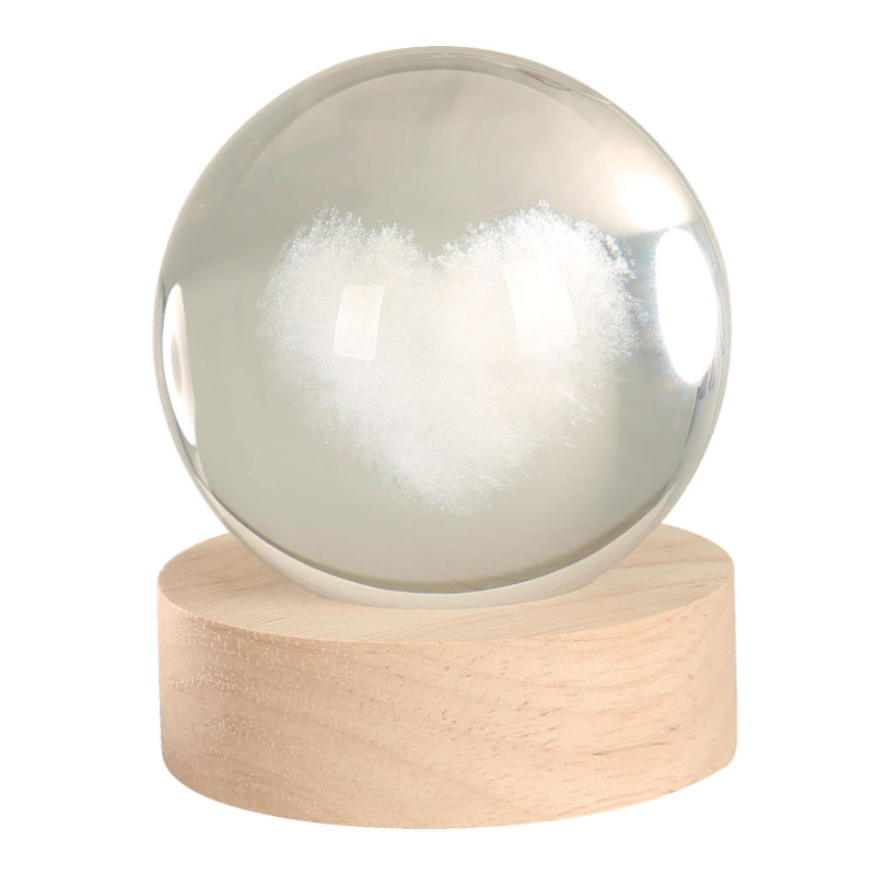 LAMP. LED DE MESA BOLA DE CRISTAL TRANSPARENTE 0.15W 5V RGB