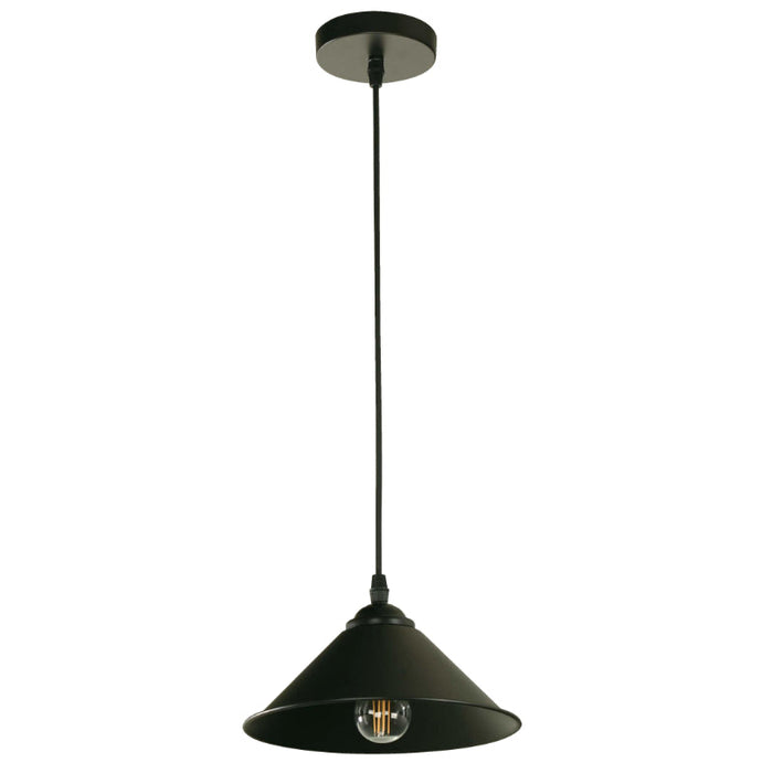 LAMP.  COLGANTE NEGRO 1L E27 60W