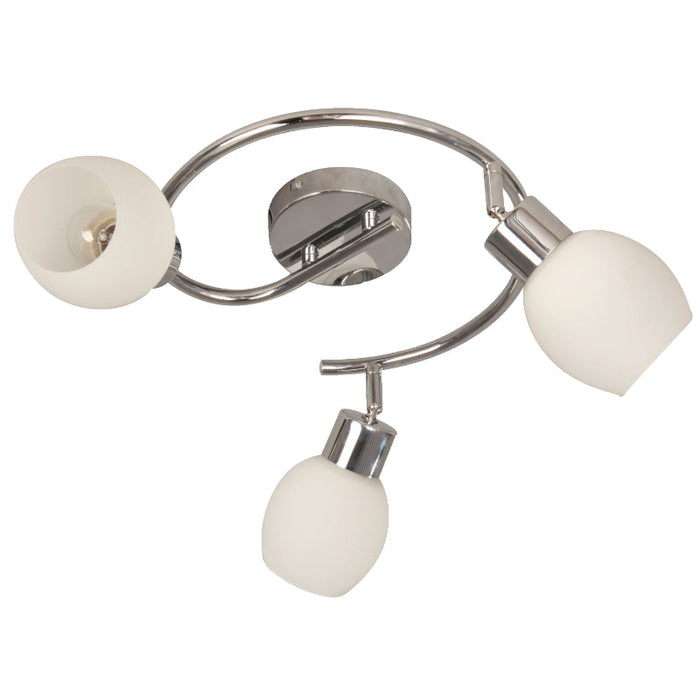 Lámpara Techo Cromo 3L E27 60W