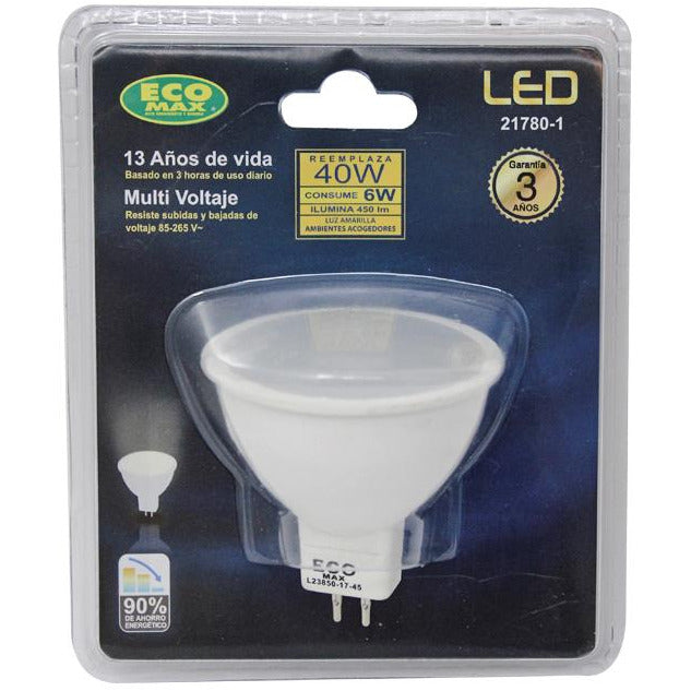 BOMBILLO LED MR16 G5.3 6W 85-265V 3000K