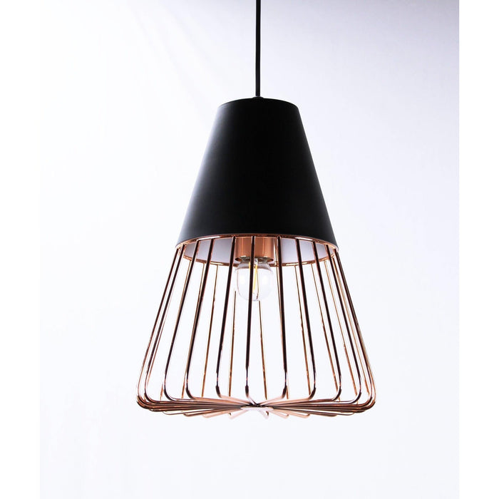 LAMP. COLGANTE NEGRO 1L E27 60W