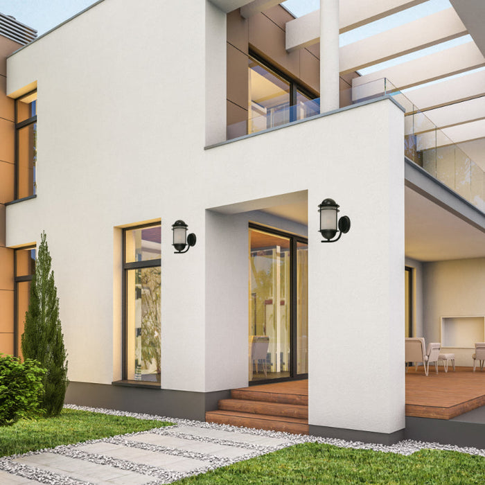 Lámpara Exterior  Pared Negro 1L E27 40W