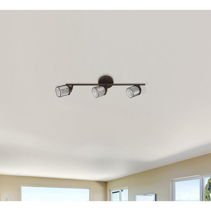 LAMP. TECHO BRONCE CEPILLADO 3L GU10 50W