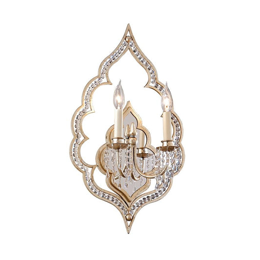 LAMP. APLIQUE CRISTAL BIJOUX PLATEADO 2L E12 60W