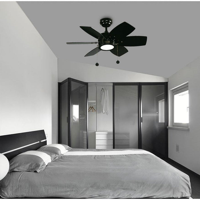 VENTILADOR LED DE TECHO 32" NEGRO 12W 6000K