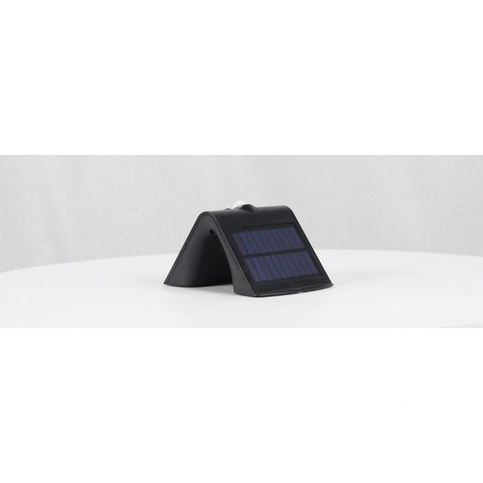 LAMP. LED EXT. PARED SOLAR NEGRO 1L 1.5W 3.7V 3000 / 6000K (CON FOTOCELDA Y SENSOR DE MOVIMIENTO)