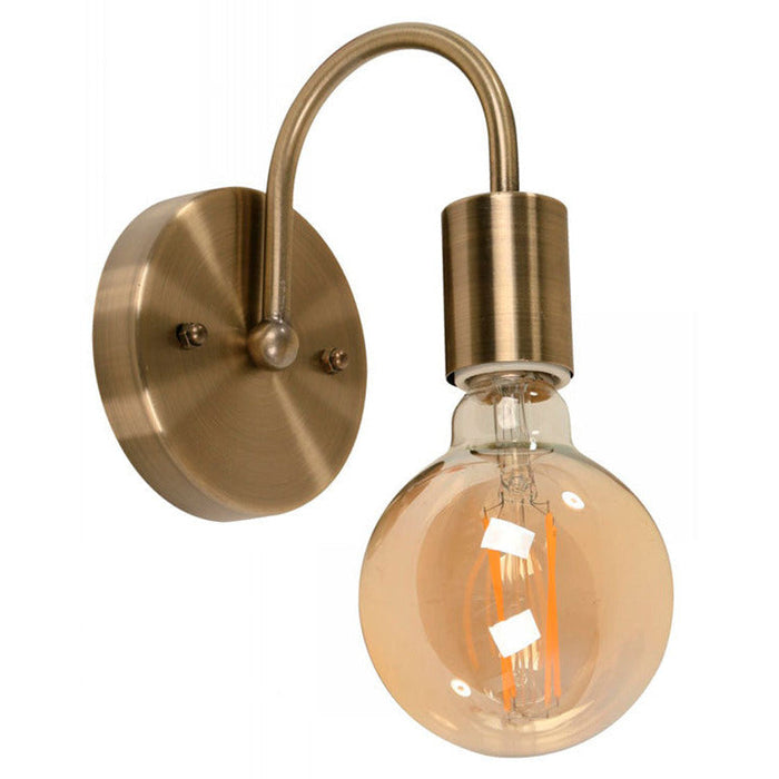 LAMP. PARED BRONCE ANTIGUO 1L E27 60W