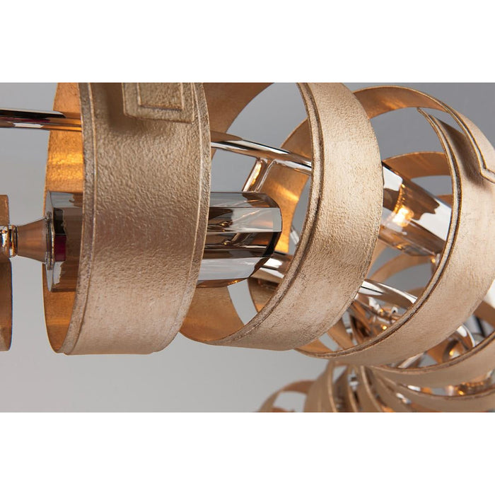 LAMP. COLGANTE RECOIL PLATEADO ANTIGUO 8L G9 50W