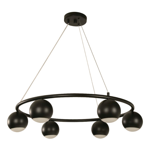 Lámpara Colgante Negro 6L Gu10 8W
