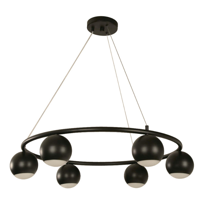 Lámpara Colgante Negro 6L Gu10 8W