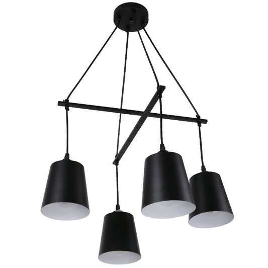 Lámpara Colgante Negro 4L E27 40W