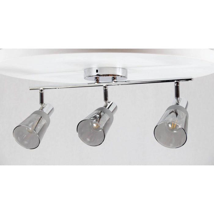 LAMP. TECHO REFLECTORA CROMO 3L E14 40W