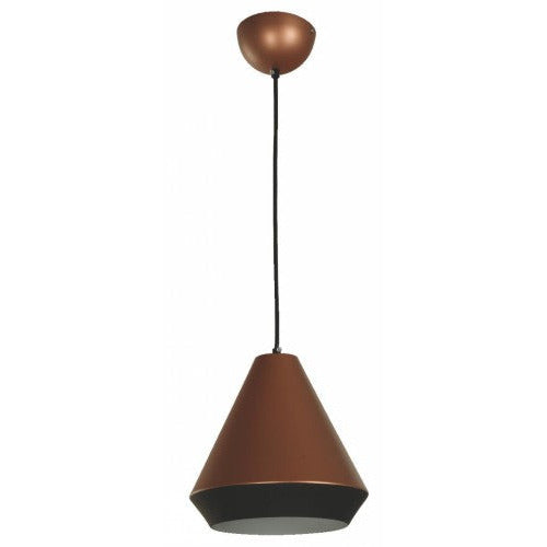 LAMP. COLGANTE ORO ROSA 1L E27 60W
