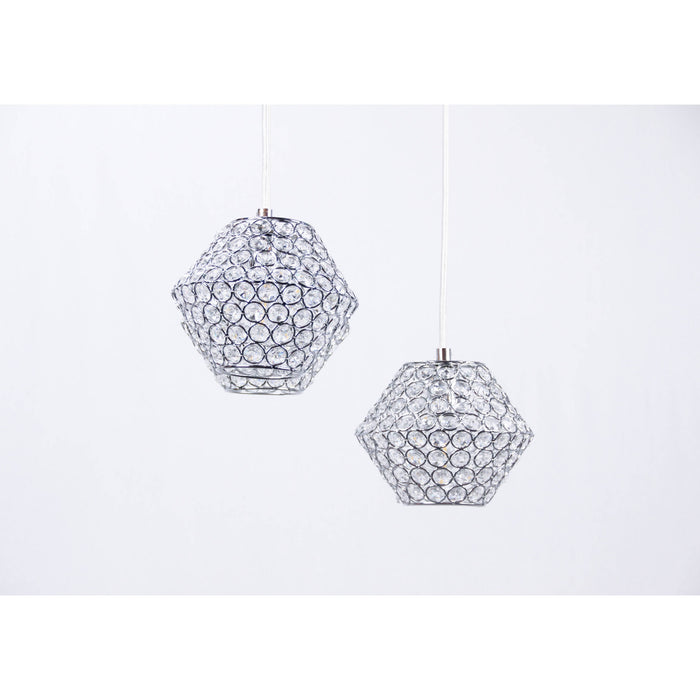 LAMP. COLGANTE CROMO 3L E14 40W